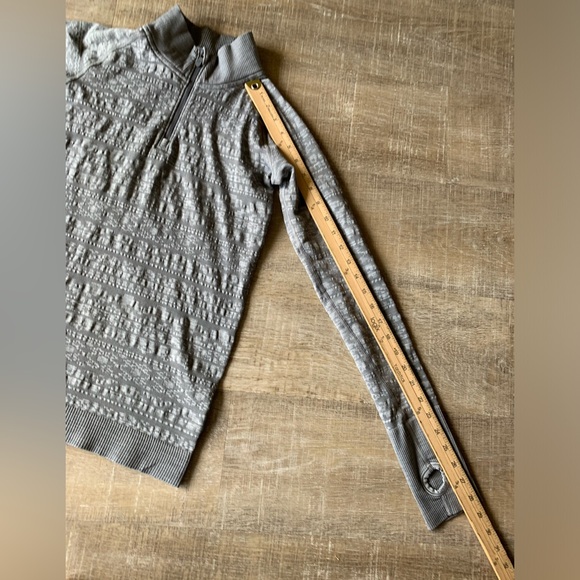 Lululemon womens Rest Less 1/4 Zip top Slate 4 long sleeve running shirt - Picture 9 of 11